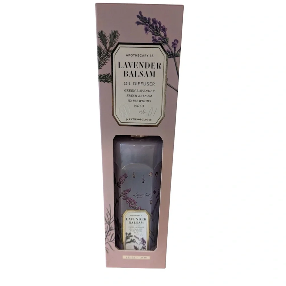 NEW NWT Anthropologie Apothecary 18 Fresh Lavander Balsam Reed Oil diffuser 01